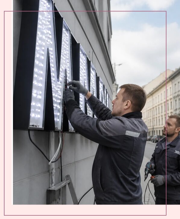 Изготовление и монтаж светодиодных LED вывесок в Оренбурге